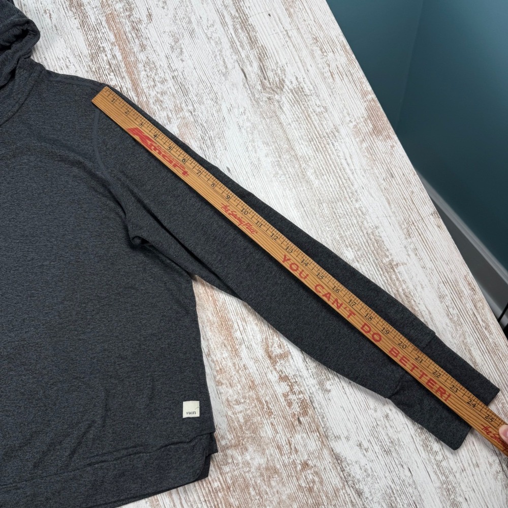 Vuori Halo Essential Hoodie Charcoal‎ Heather Gray DreamKnit Pullover Womens XL - Picture 7 of 7